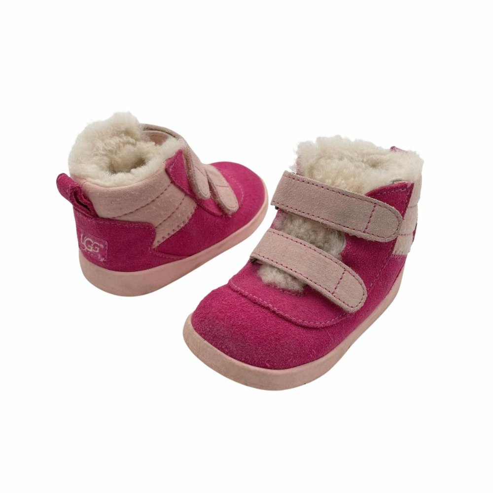 UGG Pink Pritchard Bootie Shearling Lined Baby & Walker Infant Size 4/5